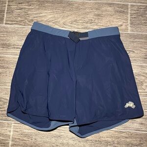 Tracksmith Off-Roads Running Shorts Lined Men’s Smal Blue Trail Performance
